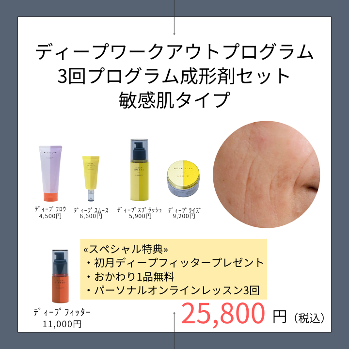 ディープワークアウト_3回プログラム成形剤セット_敏感肌タイプ